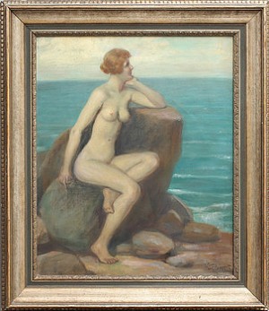 Nakenstudie Av Dam by Viktor SCHIVERT - auction artwork with signature