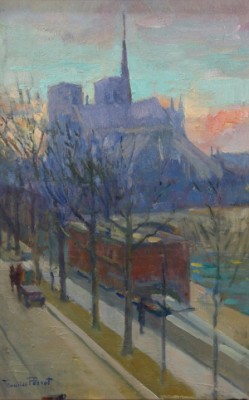 Notre Dame, Paris by Maurice F. PERROT - auction artwork with signature