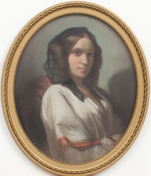 Porträtt Av Ung Kvinna by Charles Zacharie LANDELLE - auction artwork with signature