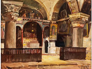 Blick In Die Helenenkapelle Der Grabeskirche by Georg MACCO