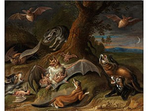 Nächtliches Getier Am Waldrand by Jan Van KESSEL