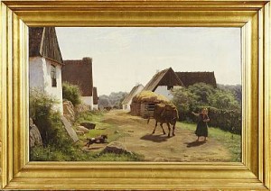 Byscen Med Flicka Och Kreatur by Johan Didrik FRISCH