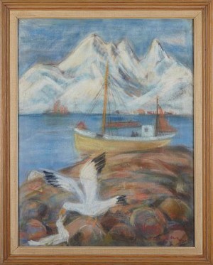 Lofoten by Tryggve WAAGENÄS - auction artwork with signature