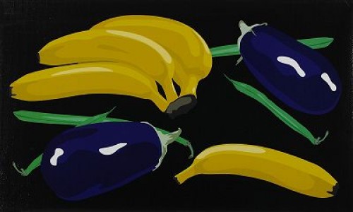 Still Life With Bananas, Aubergines And Green Bean by Julian OPIE