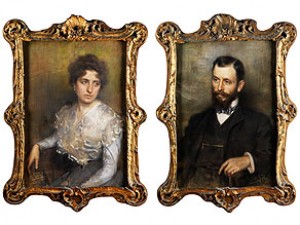 Paar Portraitbildnisse by Riccardo GALLI - auction artwork with signature