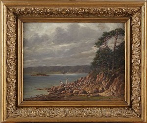 Landskap Med Badande by Wilhelm DAHLBOM