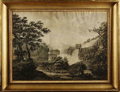 Andskap Med Vattenfall by Sophie SCHLYTER - auction artwork with signature
