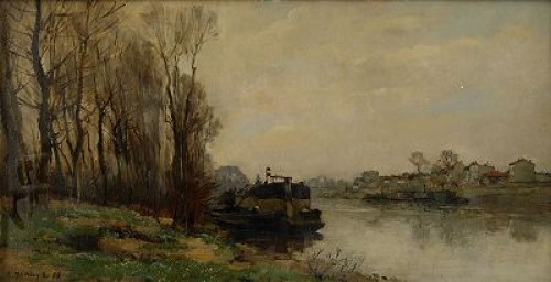 Landskap Med Flod by Pierre Emmanuel DAMOYE
