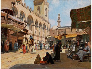 Arabischer Markt In Kaloun by Alberto ROSSI - auction artwork with signature