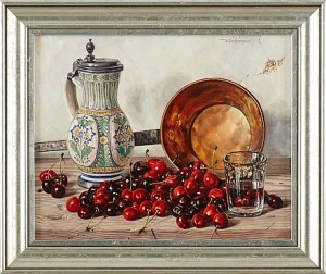 Stilleben Med Körsbär by Oswald EICHINGER - auction artwork with signature