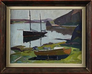 Fjordbild Ii by Gordon MACFIE - auction artwork with signature