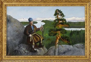 Motiv Från Fjällen Jockmock by Anta (Sami Artist) PIRAK - auction artwork with signature