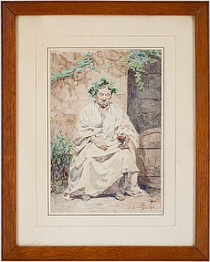 Romare I Toga Med Vinkalk by Axel BORG