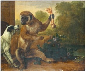 Landskap Med Hund Och Apa by Jan The Younger WEENIX