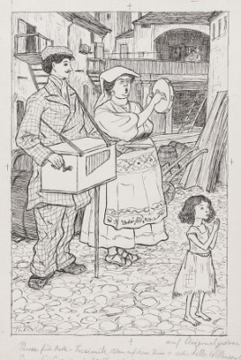 Pia Monikas Zukunft - Ein Armes Königskind Bittet Um Eine Milde Gabe by Thomas Theodor HEINE