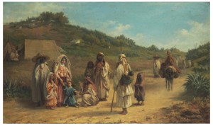 Möte Vid Landsvägen Mot Tanger by Victor EECKHOUT