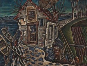 Ferry Boats At Dusniky by Jaroslav HERBST - auction artwork with signature