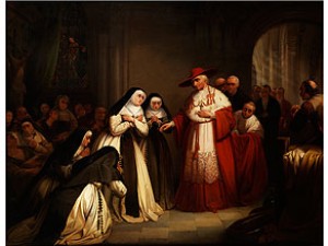 Kardinal Beim Besuch Im Nonnenkloster by Florentin HOUZE