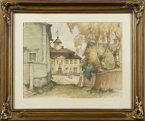 Borgå by Frans NYBERG - auction artwork with signature