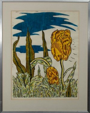 A Spring Garden by Jim CAVE - auction artwork with signature