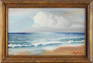 Marine (bretagne Juliet 1925) by Osvaldo DEL MEDICI VASCELLO - auction artwork with signature