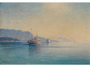 Nordische Meeresbucht In Der Sonne by Alexei Vasilievich HANZEN