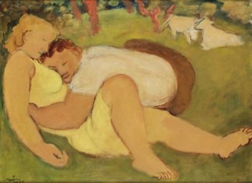 Kärlekspar by Maurice Louis SAVIN - auction artwork with signature