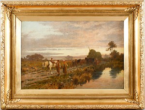 Skördefolk På Hemväg I Skymning by Joseph PAULMAN - auction artwork with signature