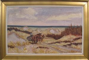 Klitlandskab Med Hestevogn by Alfred BRÆNDGAARD-ANDERSEN - auction artwork with signature