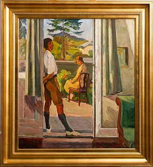 Pojke I Dörröppning by Gustaf WOLMAR