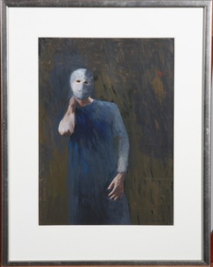 Man Med Mask by Gunther KIESER - auction artwork with signature