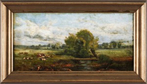 Landskap Med Kor. Brännmärkt á Tergo H W B Davies by Henry William Banks DAVIS