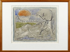 Jungfrun Vid Havet by Stavros PAPASSAVAS - auction artwork with signature