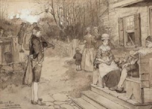 Sunday In Old Catskill, Harper's New Monthly Magazine Story Illustration by Howard PYLE