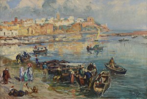 Vue Du Port De Rabat by Henri Jean PONTOY