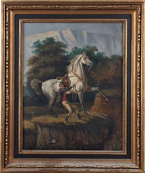 Landskap Med Häst Och Ryttare by F. MOREAU - auction artwork with signature