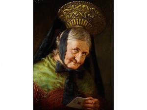 Halbbildnis Einer Alten Frau by Eugen LINGENFELDER - auction artwork with signature