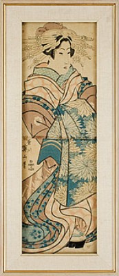 Kakemono-e. Diptyk by Kikugawa EIZAN