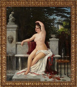 Susanna I Badet by Carl Ludwig JESSEN