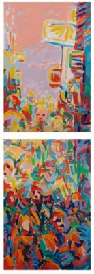 Street Life In Istanbul, Diptych by Heikki MARILA