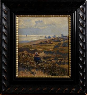Flicka På äng by Franz KORWAN - auction artwork with signature