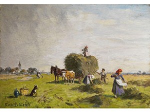 Bei Der Heuernte by Robert SCHLEICH - auction artwork with signature