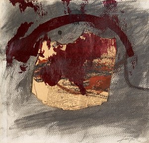 Vermell Damunt Diari by Antoni TAPIES