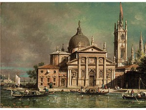 Ansicht Der Kirche San Giorgio Maggiore Auf Der Laguneninsel In Venedig by Francesco ZANIN