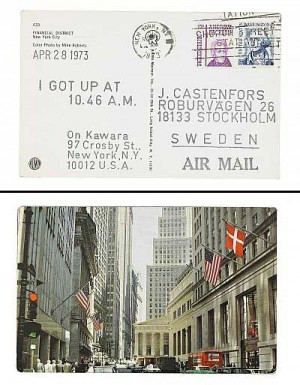 I Got Up. (41 Sent Postcards. Each With Stamped Signature And Date In Ink.) by On KAWARA