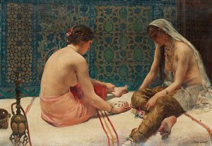 Haremsinteriör by Paul Alexandre Alfred LEROY - auction artwork with signature
