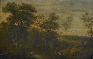 Landskap Med Ryttare by Anton QUATAL - auction artwork with signature