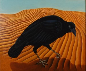 Raven In Desert by Joy TAYLOR - auction artwork with signature