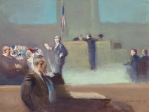 Addressing The Jury by Guy Pène Du BOIS