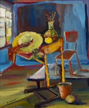 L'atelier by Helen DAHM - auction artwork with signature
